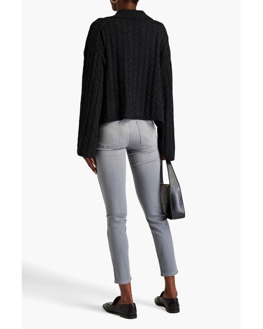 PAIGE Gray Hoxton High-rise Skinny Jeans