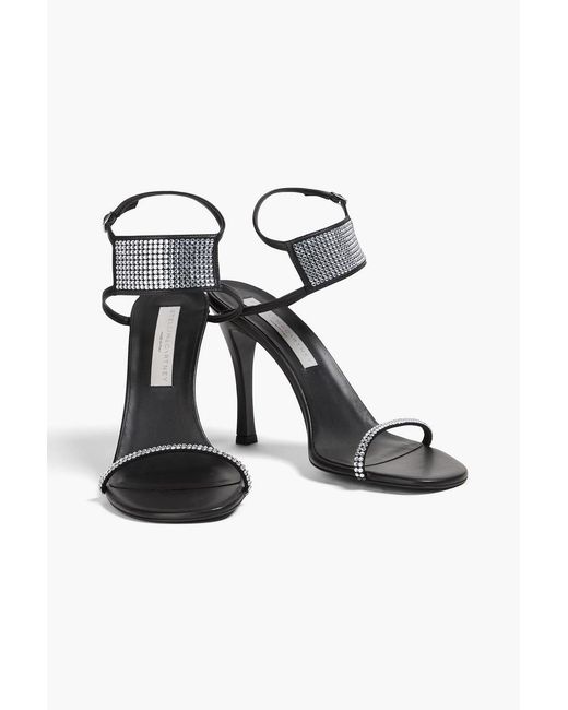 Stella McCartney Black Stella 100 Crystal-Embellished Sandals