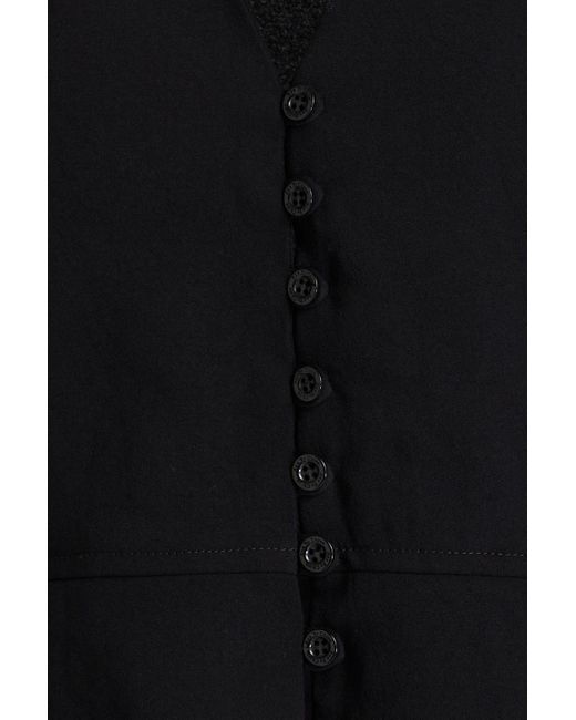 See By Chloé Black Bluse aus crêpe mit schößchen