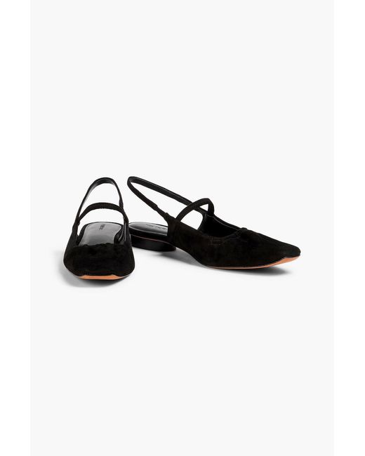 Vince Black Venice Suede Slingback Flats