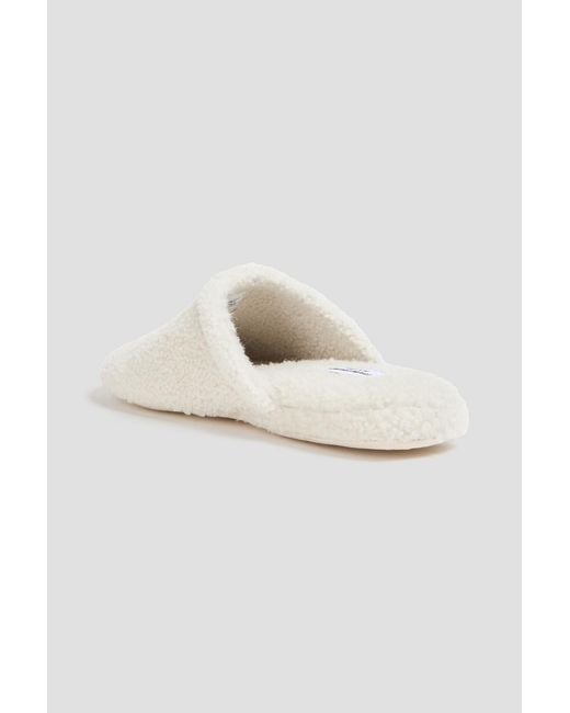 Thom Browne White Shearling Slipppers