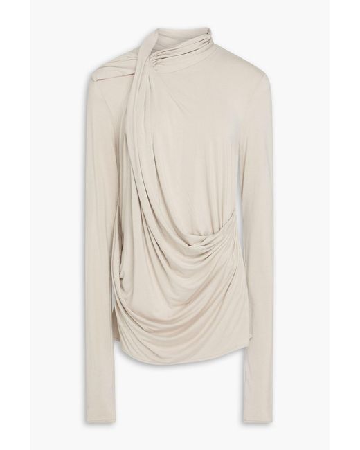 Entire studios White Draped Jersey Top