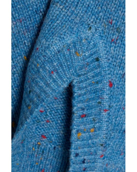 Tibi Blue Donegal Knitted Sweater