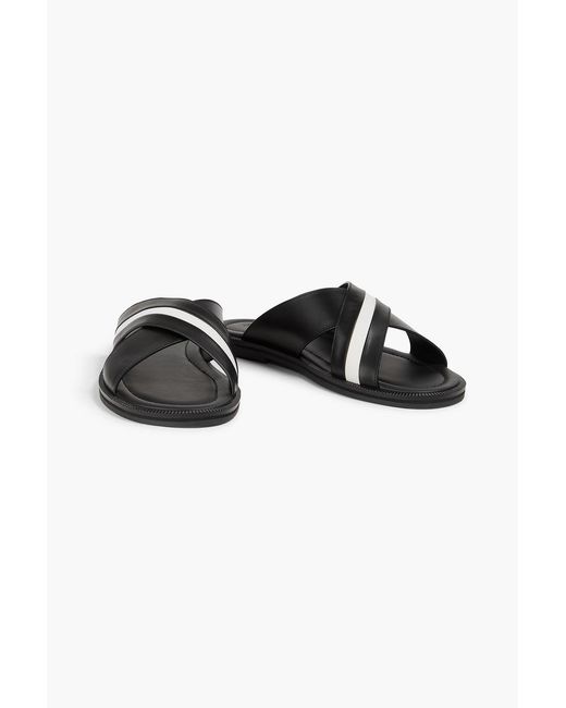 Bally Black Jaabir Two-Tone Leather Sandals for men