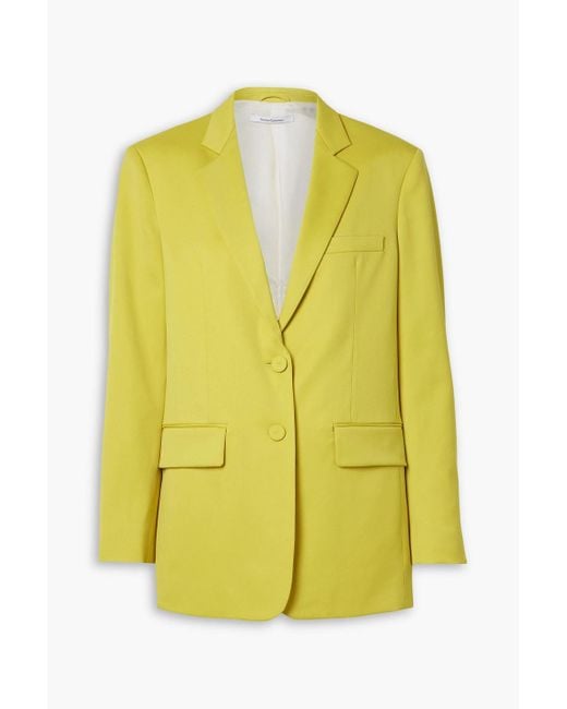 Another Tomorrow Yellow Oversized-blazer aus einer wollmischung