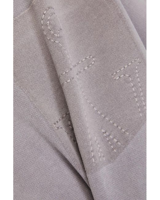 J.W. Anderson Gray Embroidered Cotton-fleece Sweatshirt for men