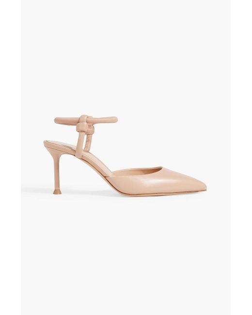 Gianvito Rossi Pink Juno Leather Pumps