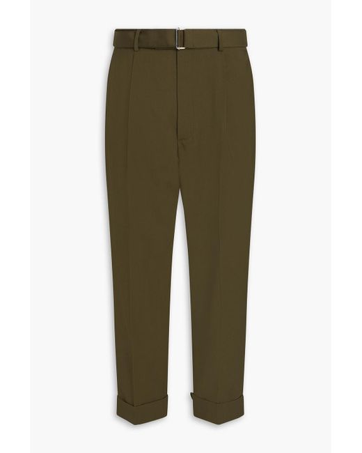 Officine Generale Green Hugo Tapered Wool Pants for men