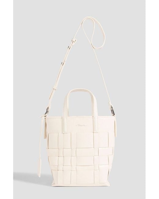 3.1 Phillip Lim Natural Odita Mini Woven Leather Bucket Bag
