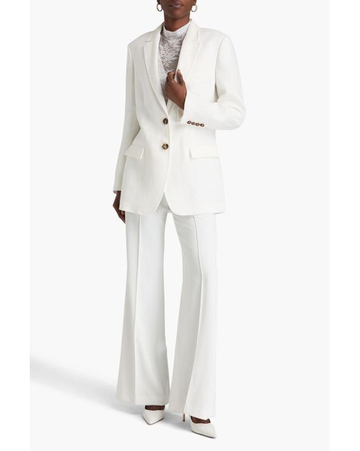 Alberta Ferretti White Linen Blazer