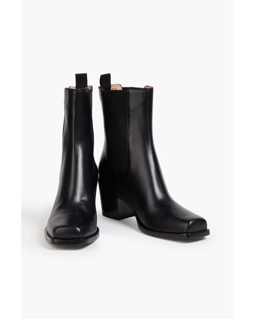 Gianvito Rossi Black Leather Chelsea Boots