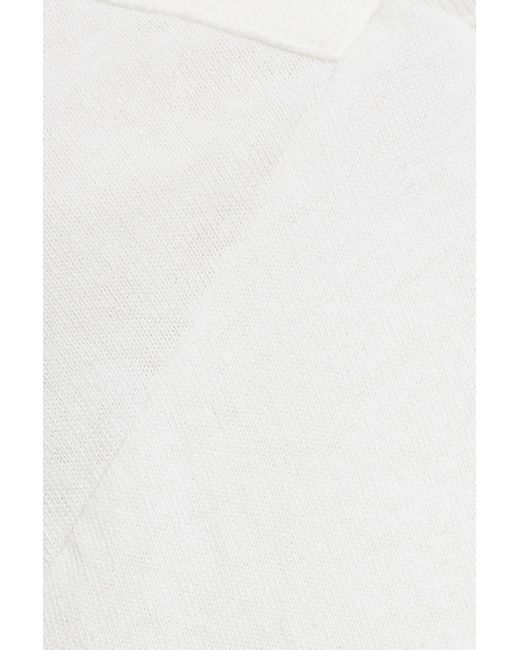 Khaite White Misty Cotton-jersey Halterneck Top