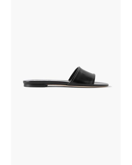 Aeyde Black Sumi Leather Slides