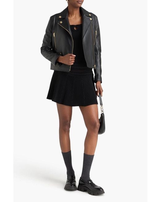 Bally Black Leather Biker Jacket