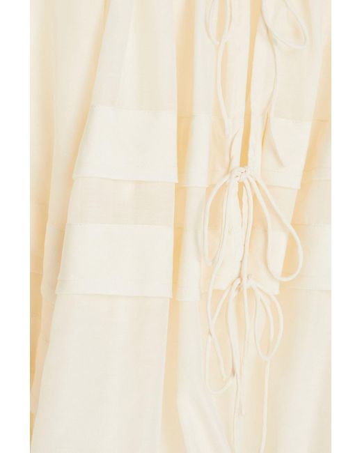 Ulla Johnson White Cora Cotton And Silk-blend Voile Blouse