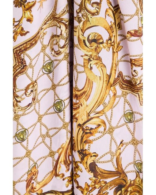 Camilla Metallic Cutout Crystal-embellished Printed Silk Crepe De Chine Maxi Dress