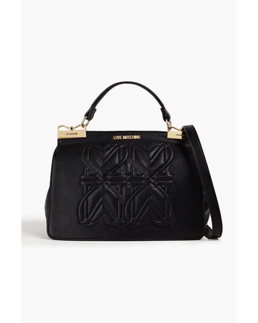 Love Moschino Black Faux Leather Tote