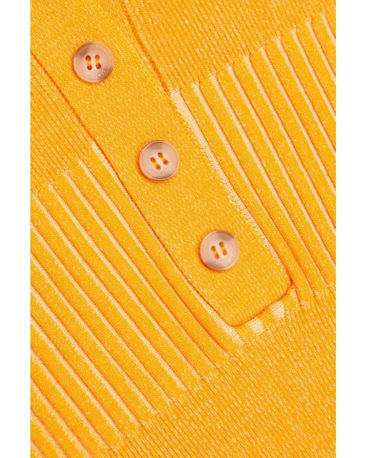 Jacquemus Yellow Yauco Ribbed-knit Bodysuit