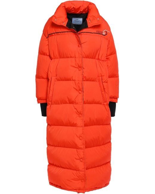 Prada long down coat deals