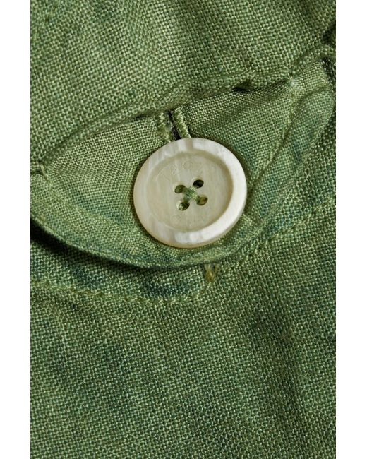 120% Lino Green Linen Jacket for men