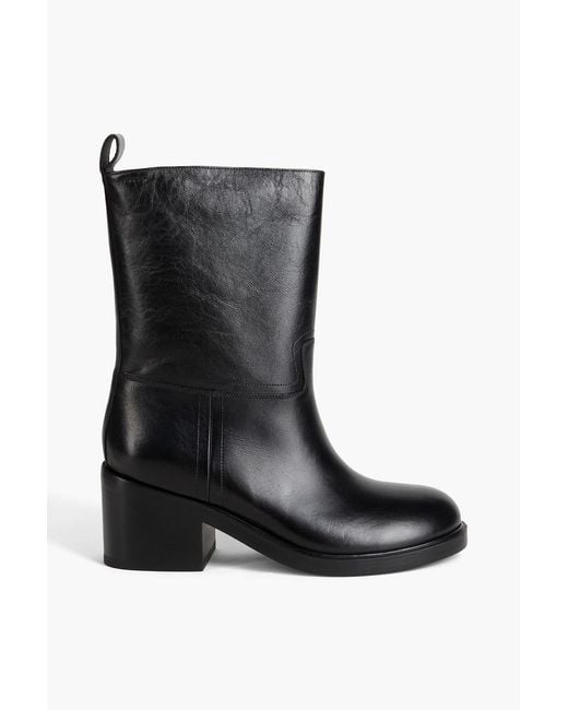 Bally Black Pongo 55 Leather Ankle Boots