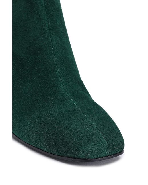 rag and bone green suede booties