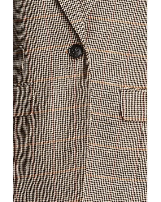 Rag & Bone Brown Foster blazer aus einer leinen-baumwollmischung mit hahnentrittmuster