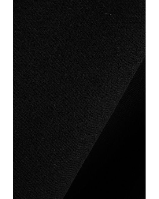 Rick Owens Black Column Cutout Stretch-Knit Midi Dress