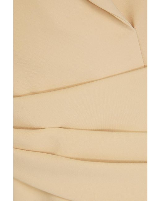 Jonathan Simkhai Natural Messina Wrap-effect Crepe Mini Dress