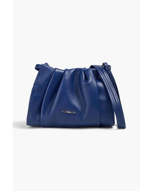 3.1 Phillip Lim Blue Blossom Pleated Leather Cross-Body Bag