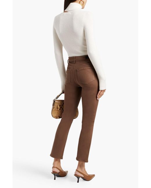 arch4 Natural Opal Cutout Ribbed Cashmere Turtleneck Sweater