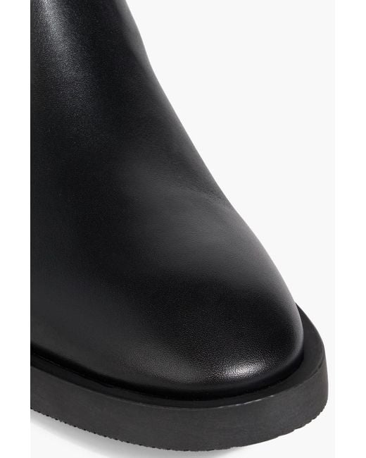 Stuart Weitzman Black Sondra Leather Chelsea Boots