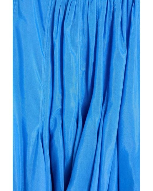 Isabel Marant Blue Griselda Cotton And Silk-blend Voile Mini Skirt