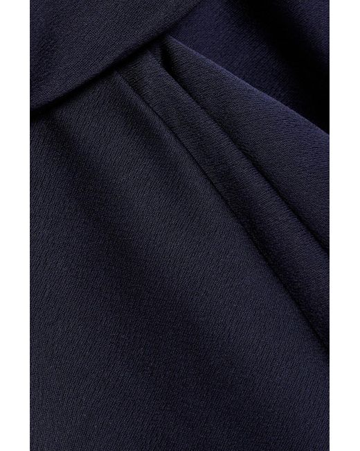 Jonathan Simkhai Blue Talit Draped Satin-Crepe Mini Dress