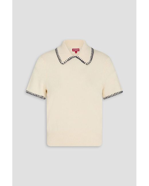 Staud Natural Windsor Wool-blend Top