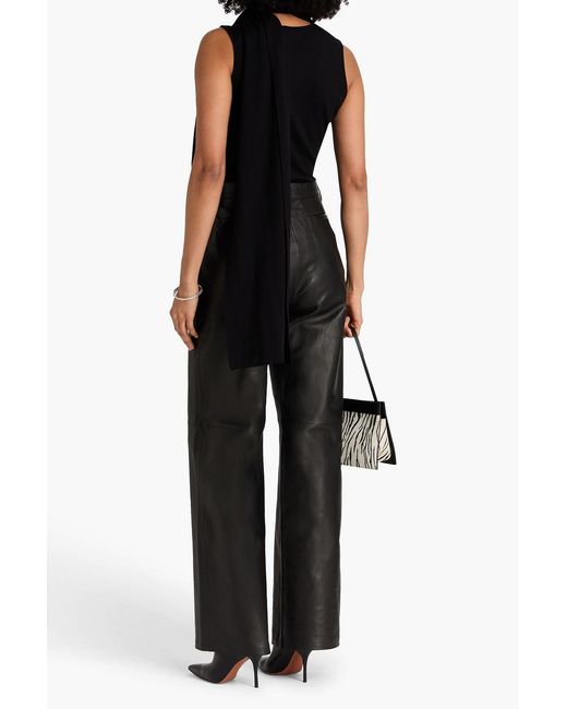 Magda Butrym Black Wool, Silk And Cashmere-blend Turtleneck Sweater