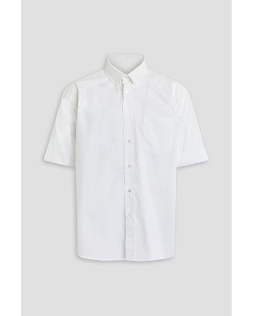 MM6 by Maison Martin Margiela White Cotton-Poplin Shirt for men