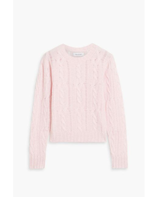 NAADAM Pink Cable-knit Cashmere Sweater