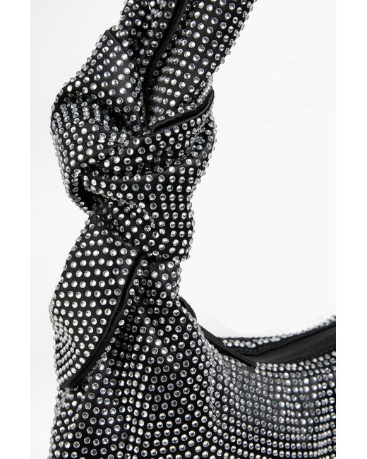 Stine Goya Gray Julius Crystal-Embellished Satin Shoulder Bag