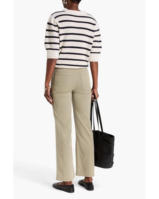 FRAME Natural Le Slim Palazzo High-rise Wide-leg Jeans