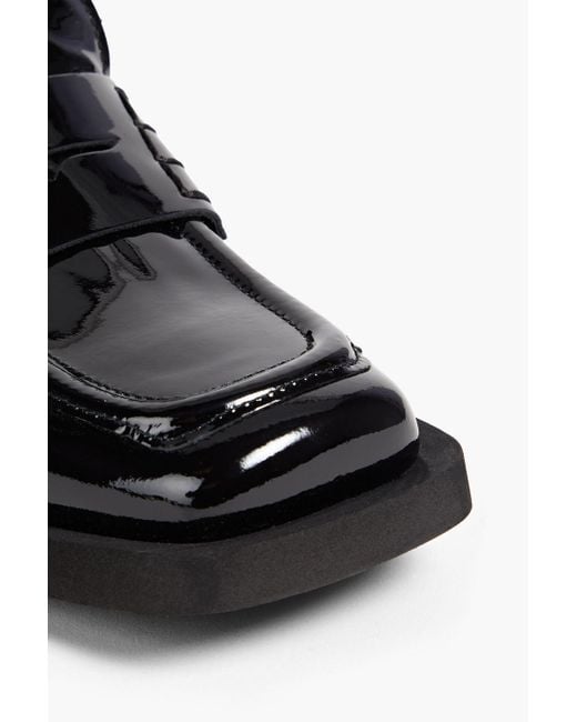 Ganni Black Patent-leather Loafers