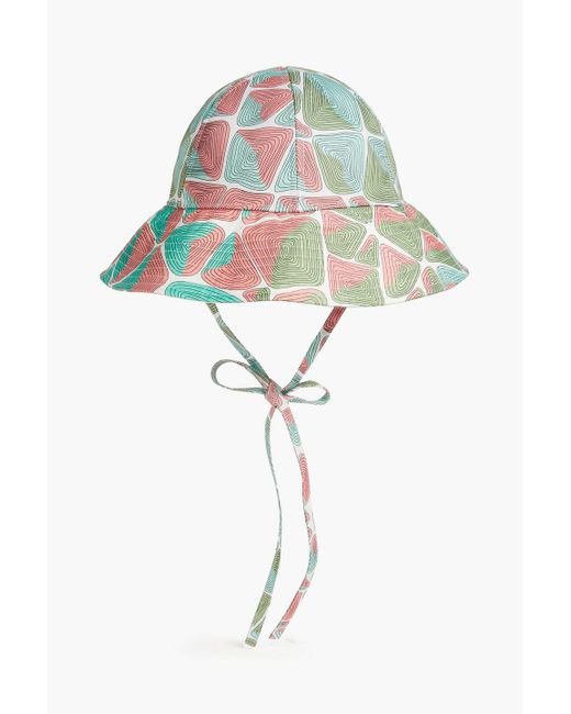 Emilio Pucci Green Fischerhut aus twill mit print