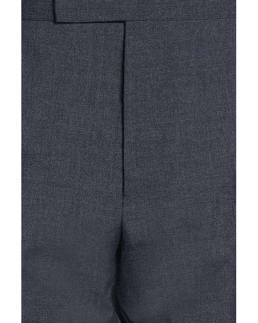 Thom Browne Blue Wool-Blend Pants for men