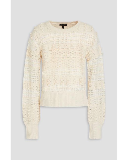 Rag & Bone Natural Lo Pointelle-knit Wool-blend Sweater