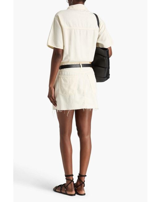 Rag & Bone Natural Lilah Denim Mini Shirt Dress