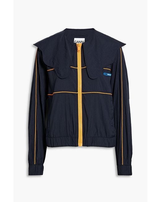Ganni Blue Shell Jacket