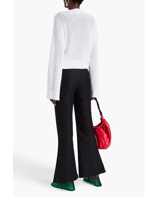 Marni Black Cotton Flared Pants