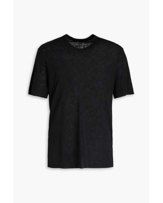 James Perse T-shirt aus einer leinenmischung in Black für Herren