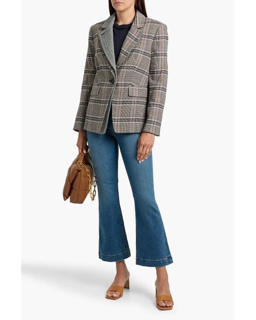Veronica Beard Blue Carson High-Rise Kick-Flare Jeans