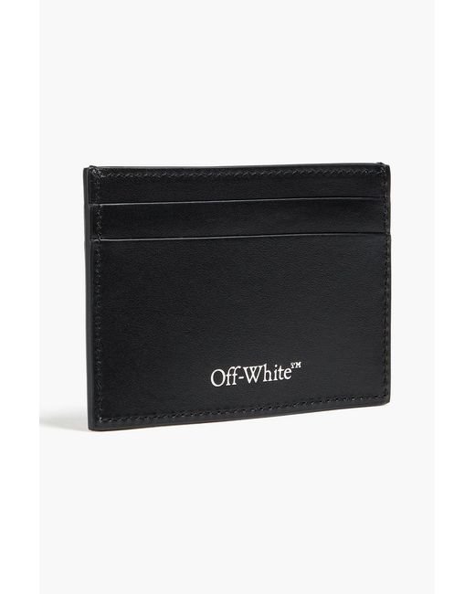 Off-White c/o Virgil Abloh Black Printed Leather Cardholder for men